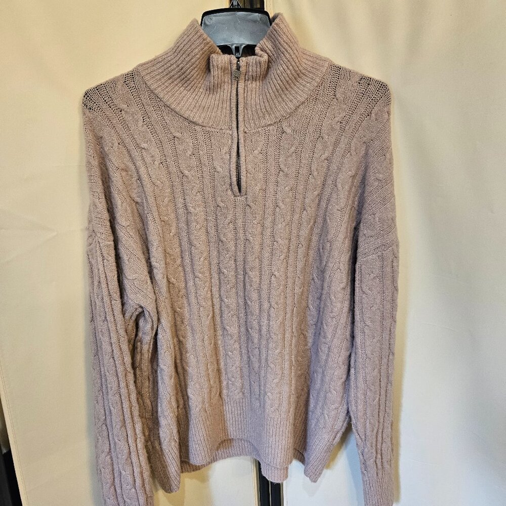Olive & Oak Zipper Front Long Sleeve Sweater XL